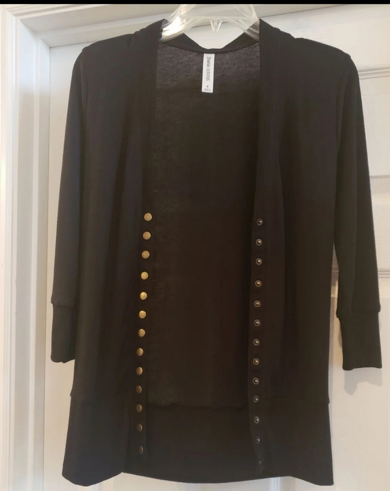 Nwot Zenana Outfitters 3/4 Sleeve Snap Cardigan